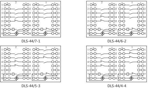 DLS-43/7-3雙位置繼電器內(nèi)部連接線圖片3