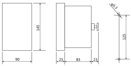 DZ-414中間繼電器外形以及開(kāi)孔尺寸